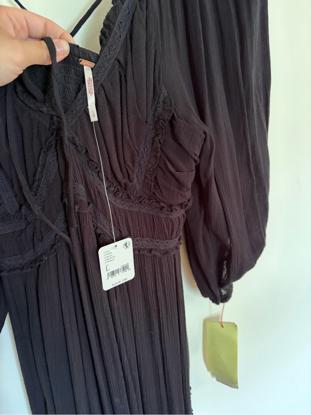 NWT Free People “You’re a Jewel” Maxi Dress in Black - Picture 5 of 10